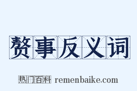 赘事反义词是什么意思的图片